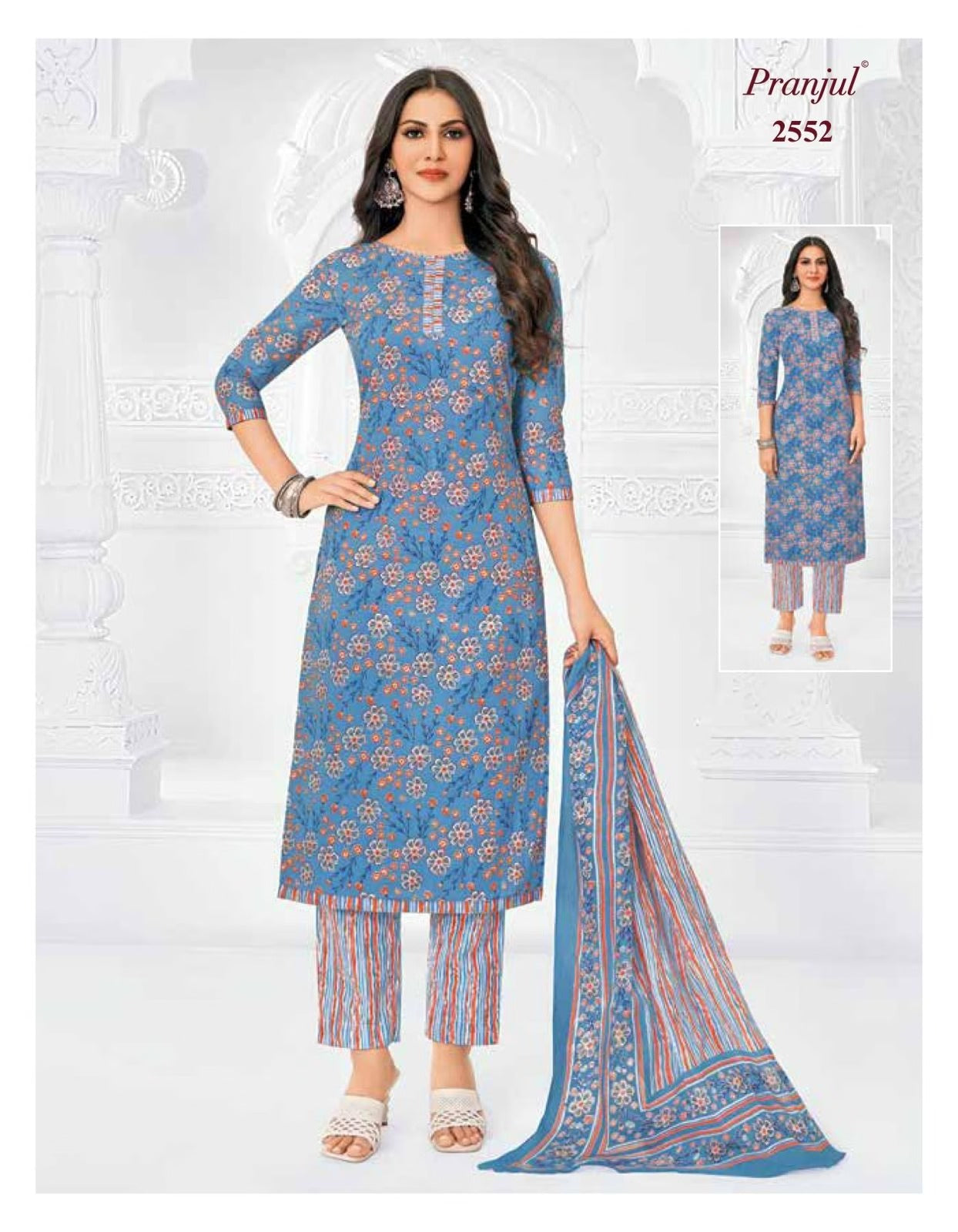 Pranjul Cotton Readymade Suit - Full Stitched Ethnic Wear