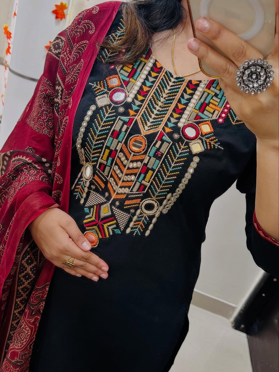 Premium Kurti Set with Pant & Dupatta – Heavy Embroidery