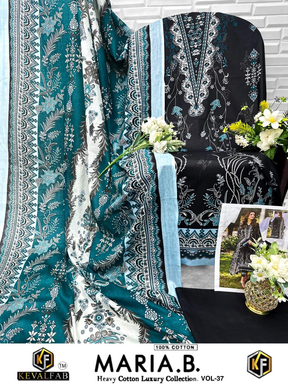 Heavy Lawn Dress Material with Cotton Dupatta