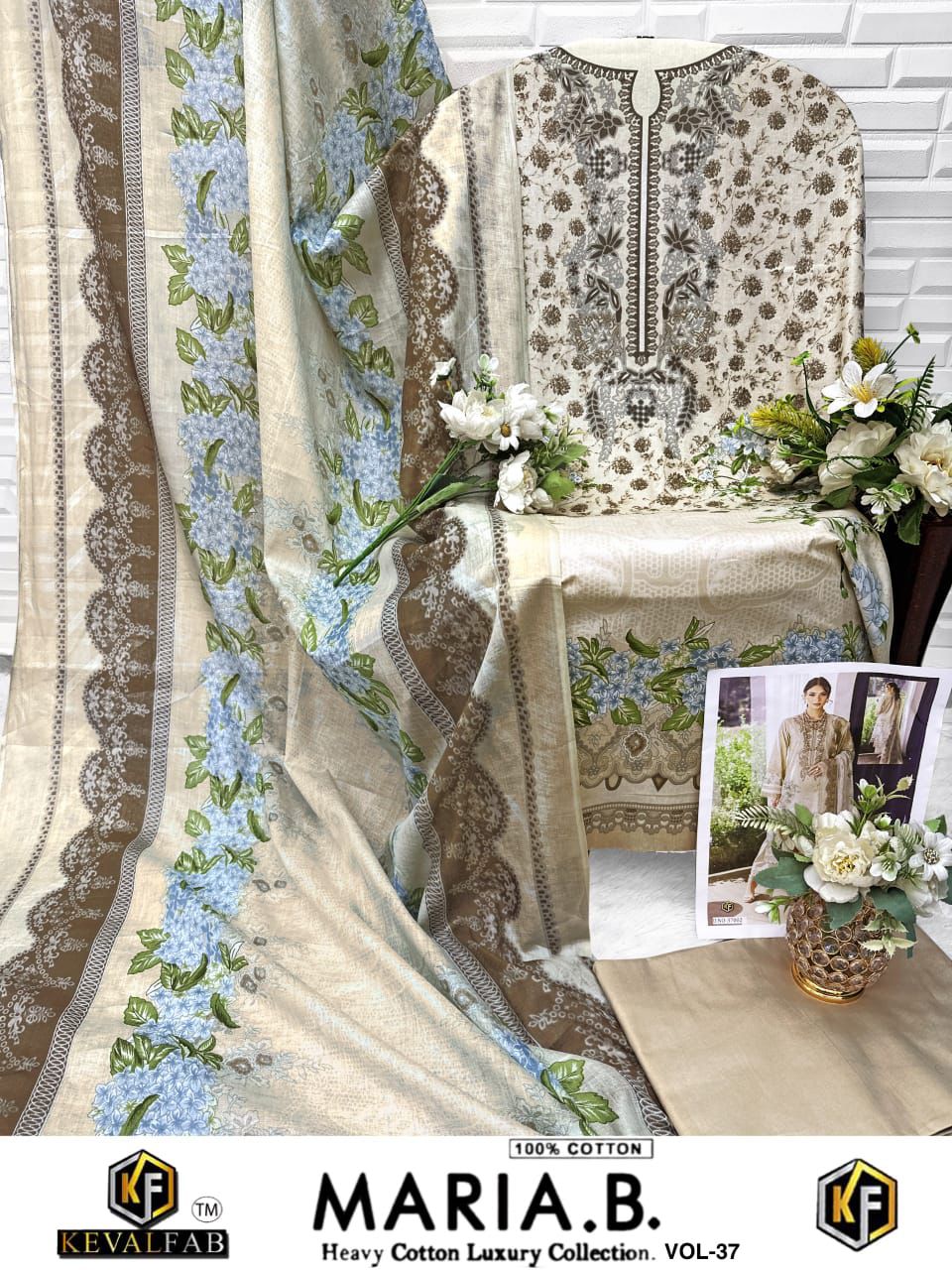 Heavy Lawn Dress Material with Cotton Dupatta