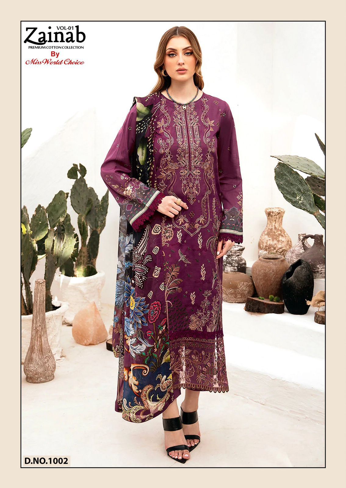Zainab Readymade Pakistani Lawn Suit - Elegant Design, High Quality