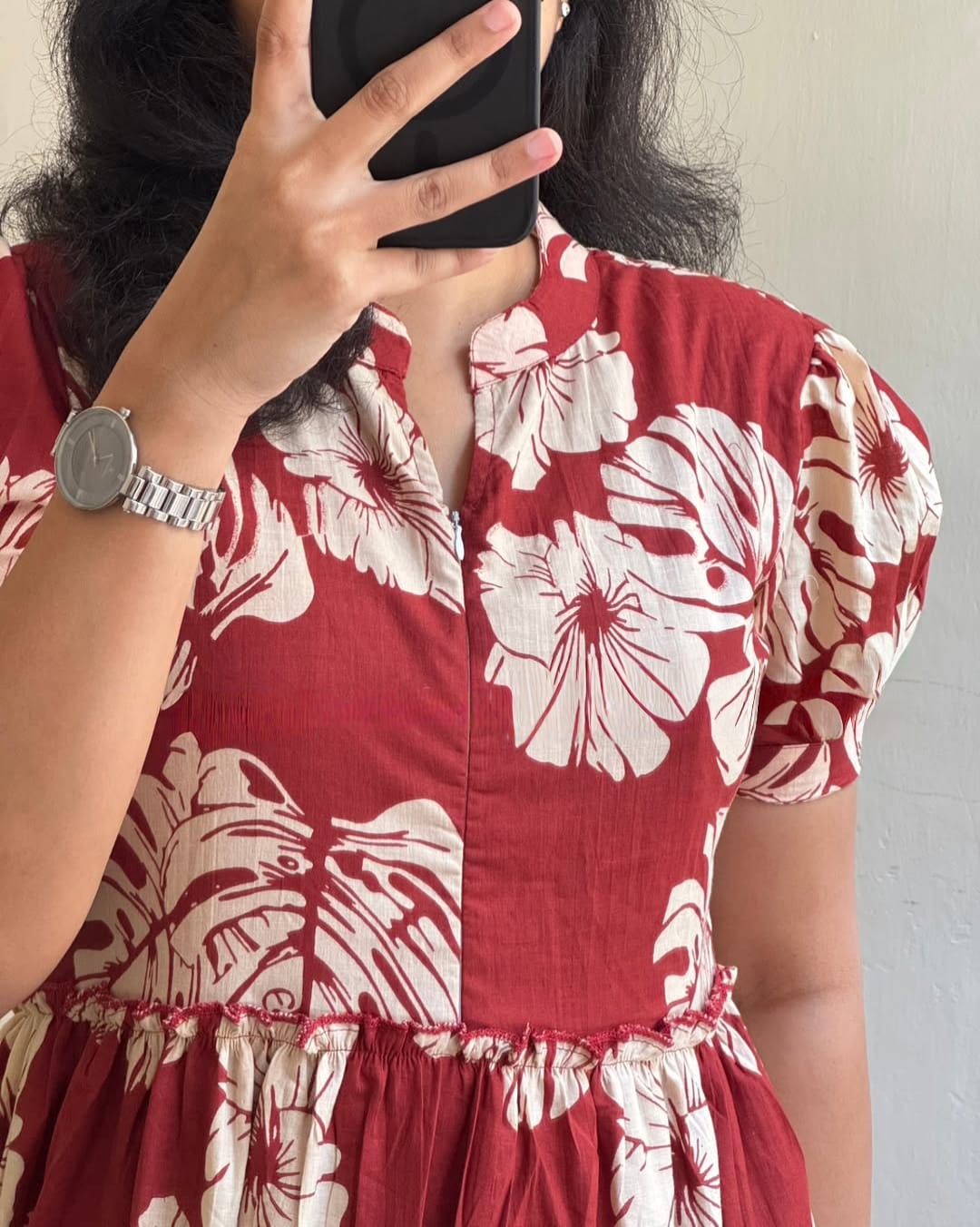 Floral Cotton Midi Dress for Women | Comfortable Jaipur Summer Wear
