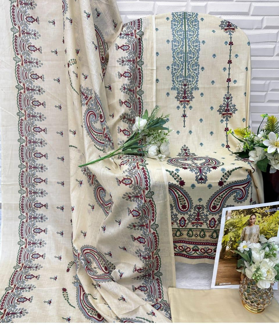 Exclusive Heavy Lawn Semi-Stitched Suit with Cotton Dupatta