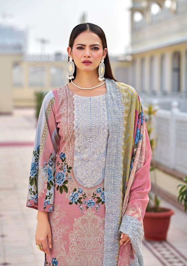 Elegant Pure Cotton Printed Suit with Embroidered Dupatta
