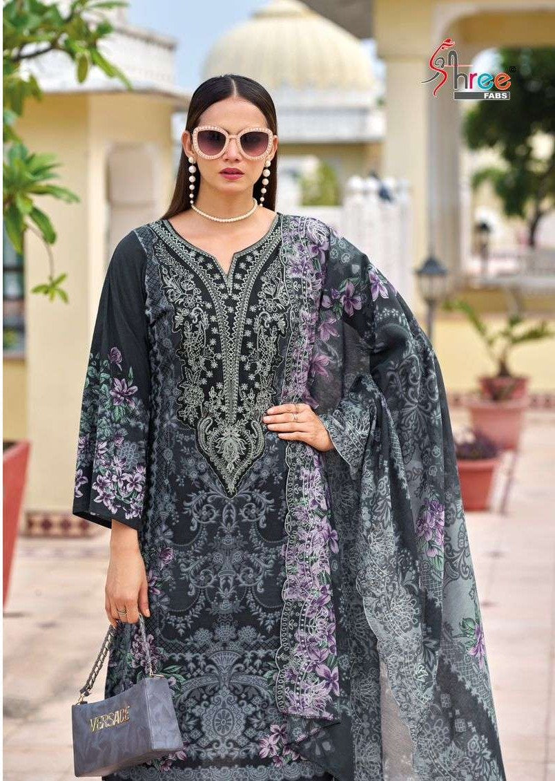 Elegant Pure Cotton Printed Suit with Embroidered Dupatta