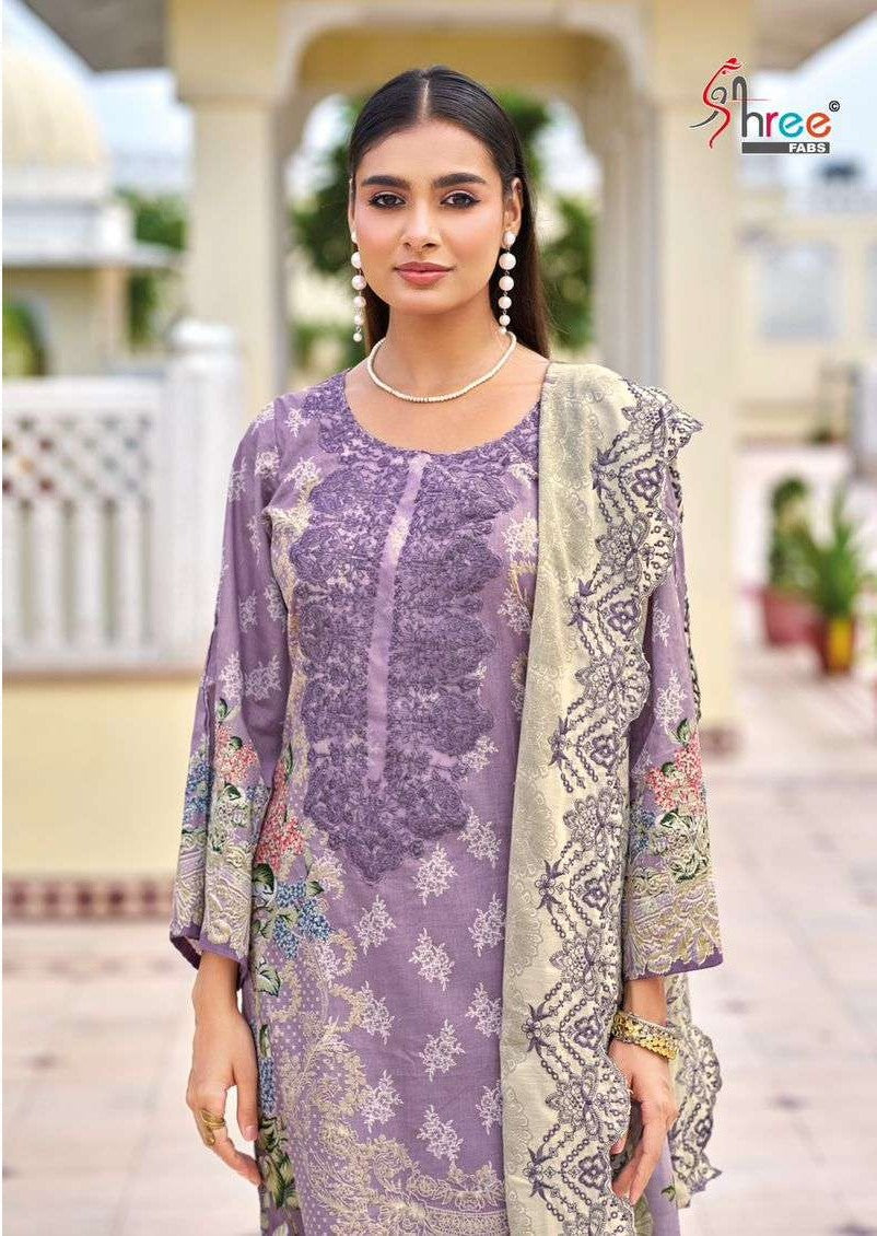 Elegant Pure Cotton Printed Suit with Embroidered Dupatta