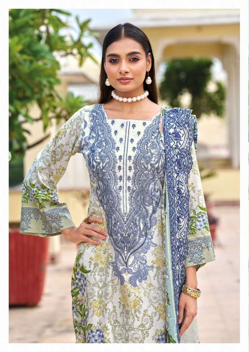 Elegant Pure Cotton Printed Suit with Embroidered Dupatta