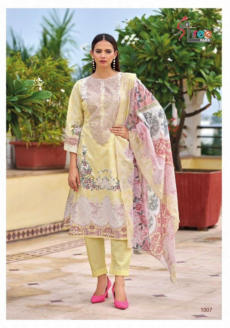 Elegant Pure Cotton Printed Suit with Embroidered Dupatta