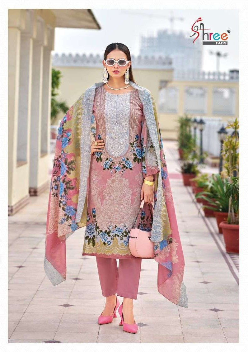 Elegant Pure Cotton Printed Suit with Embroidered Dupatta
