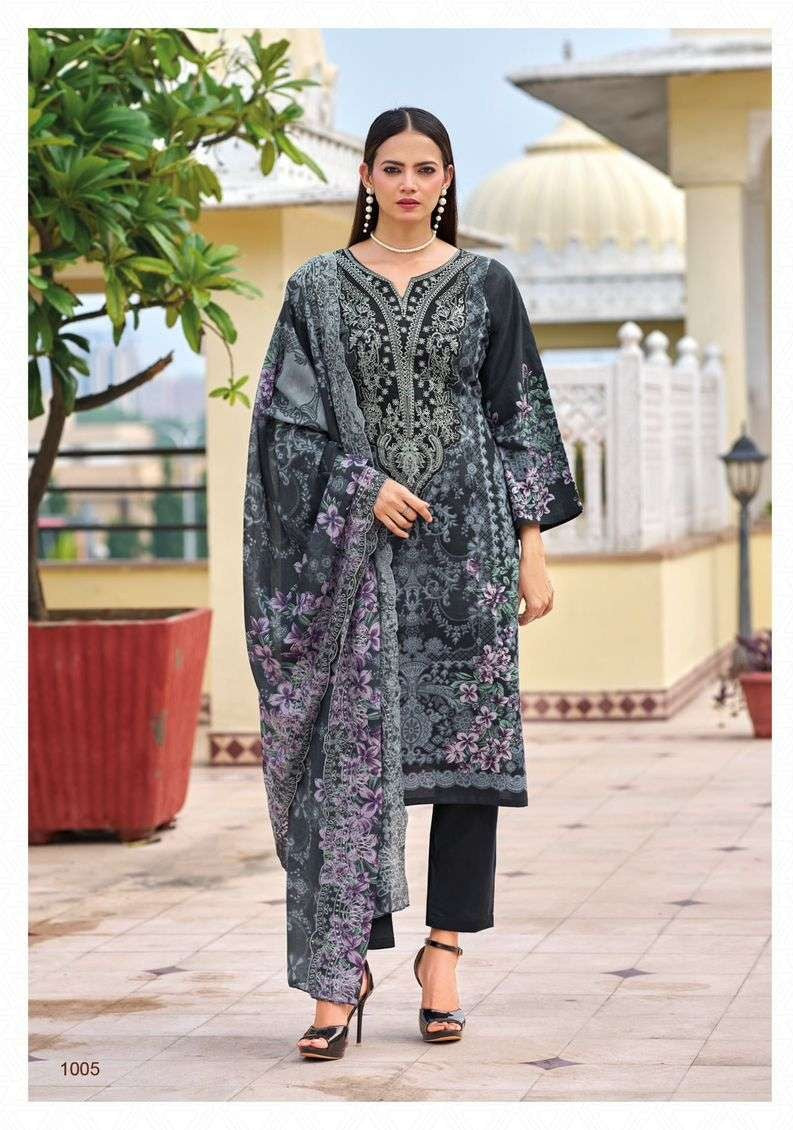 Elegant Pure Cotton Printed Suit with Embroidered Dupatta