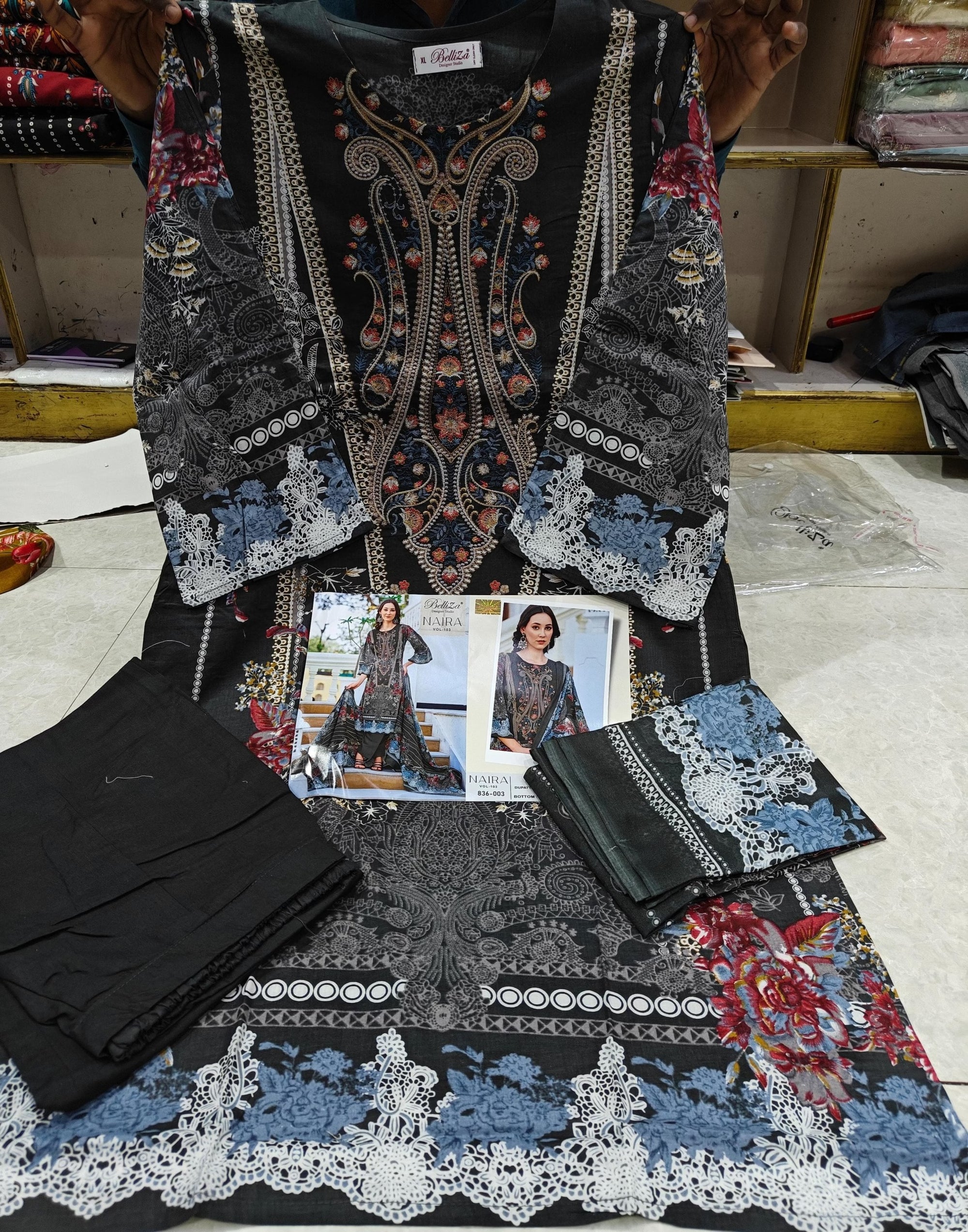 Cotton Lawn Ready-to-Wear Suit | Elegant Embroidered Pakistani Style