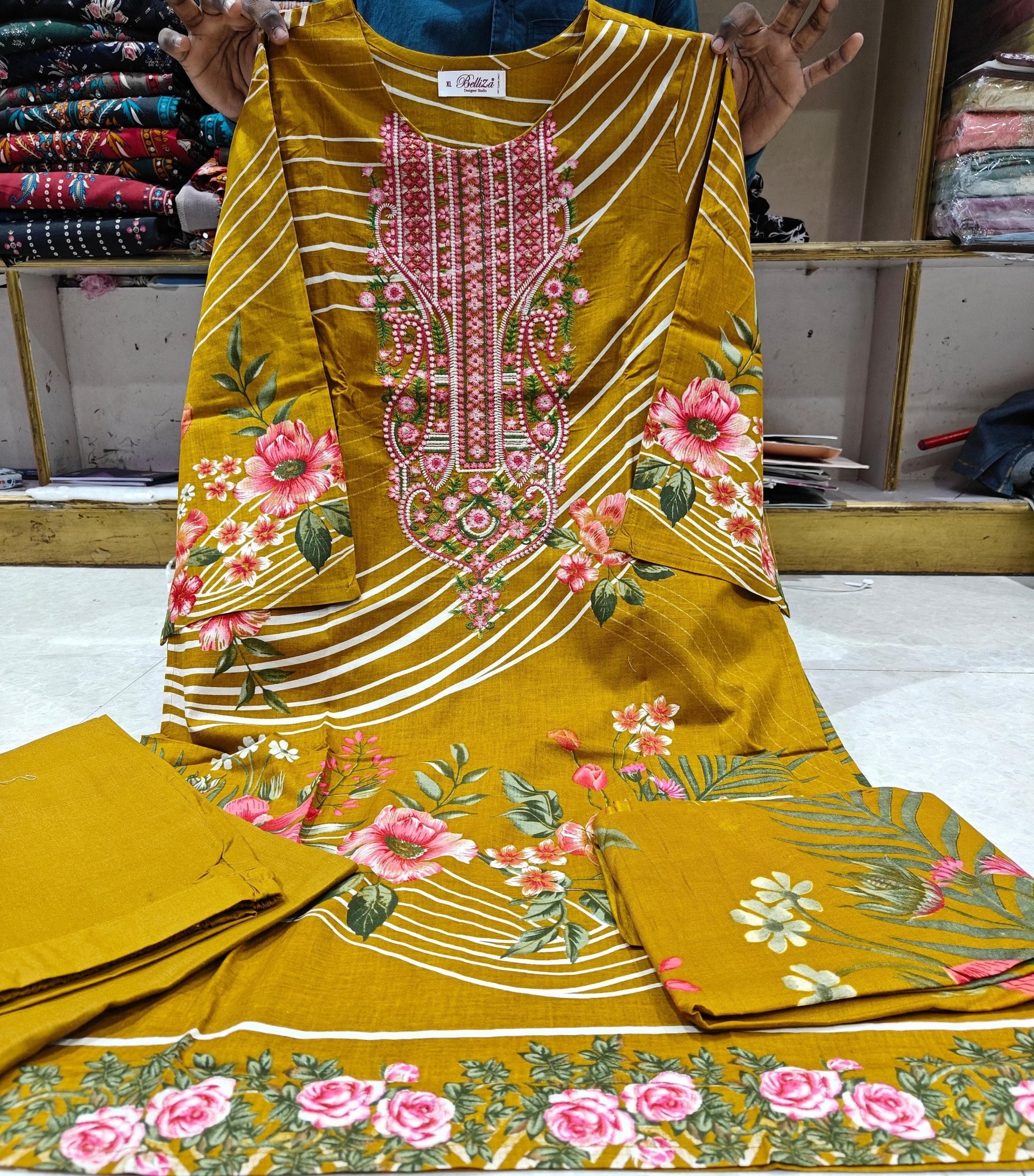 Women’s Pakistani Lawn Readymade Dress | Pure Cotton with Dupatta