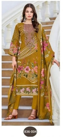 Women’s Pakistani Lawn Readymade Dress | Pure Cotton with Dupatta