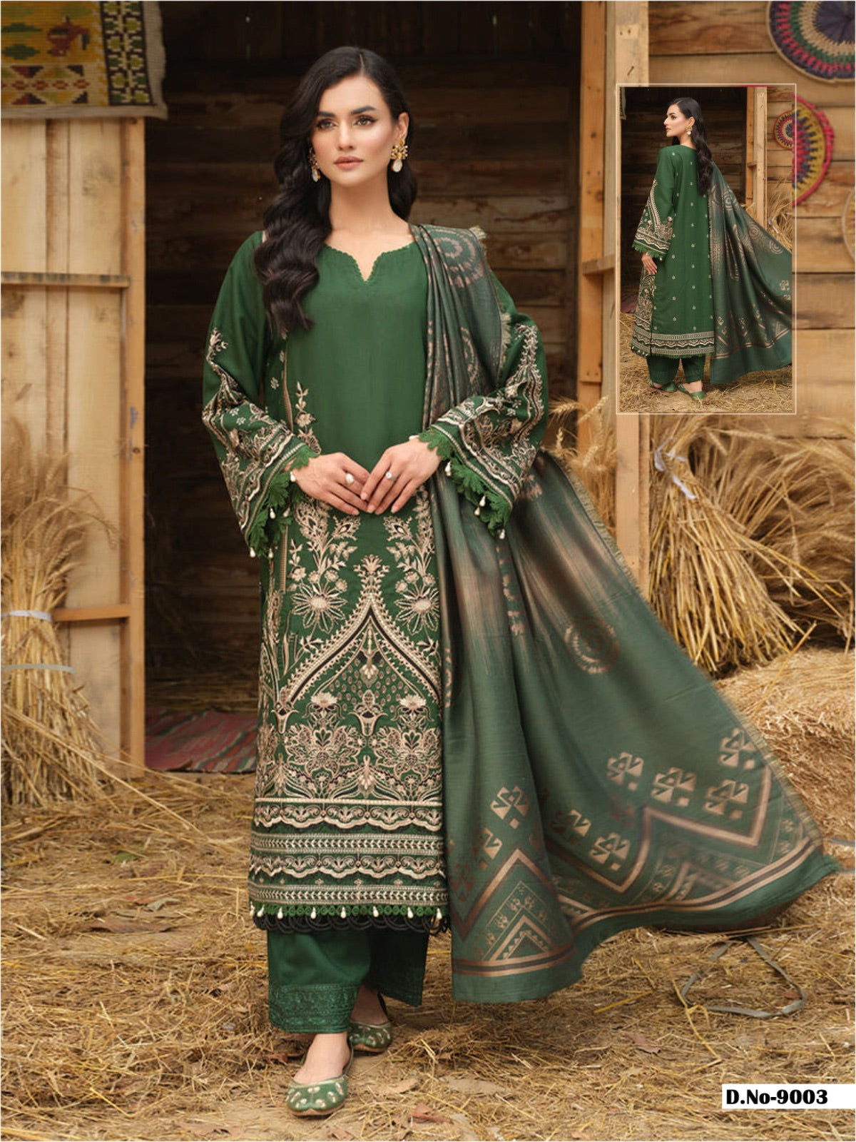 Zubinaa  - Heavy Lawn Cotton Karachi Printed Suits with Mal Mal Dupatta