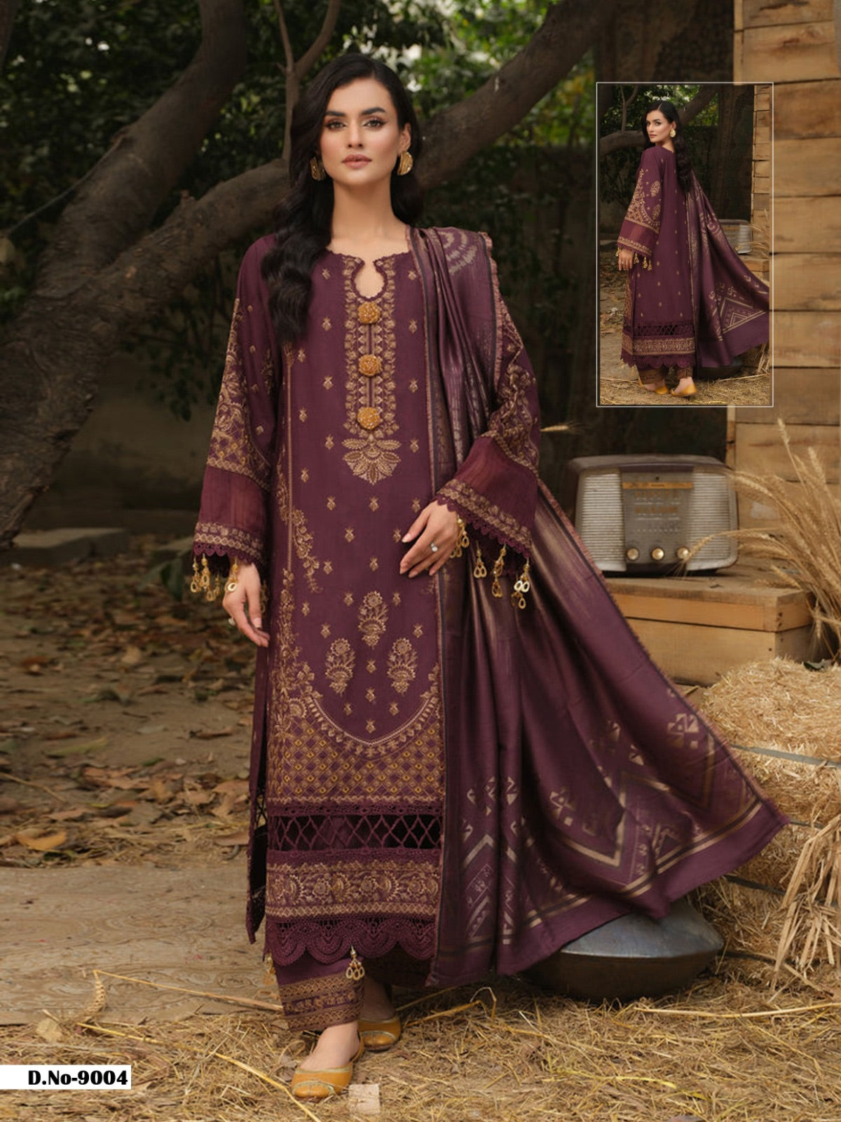 Zubinaa  - Heavy Lawn Cotton Karachi Printed Suits with Mal Mal Dupatta