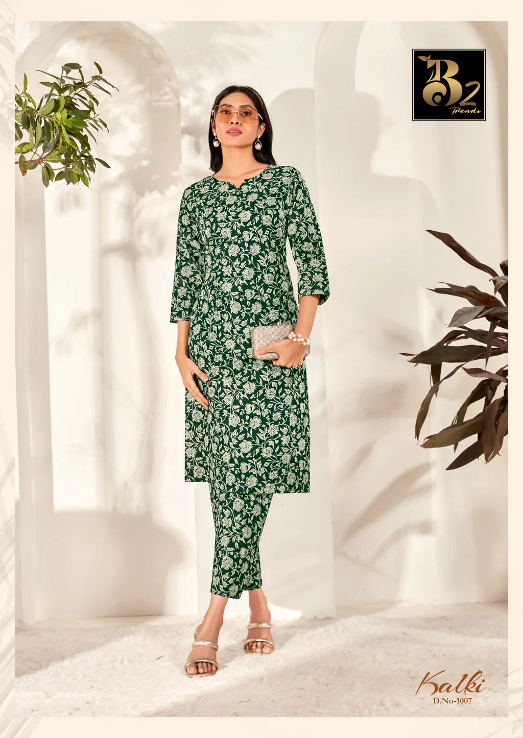 Kalki Trends  Cotton Printed Co-Ord Set for Women - Stylish Casual Wear Co-Ord