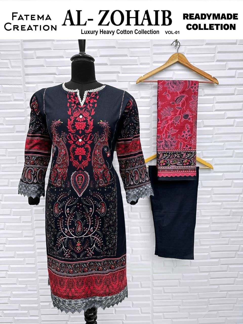 Fatema Al Zohaib - Karachi Readymade Lawn Cotton Suits - Pakistani Style Printed Collection