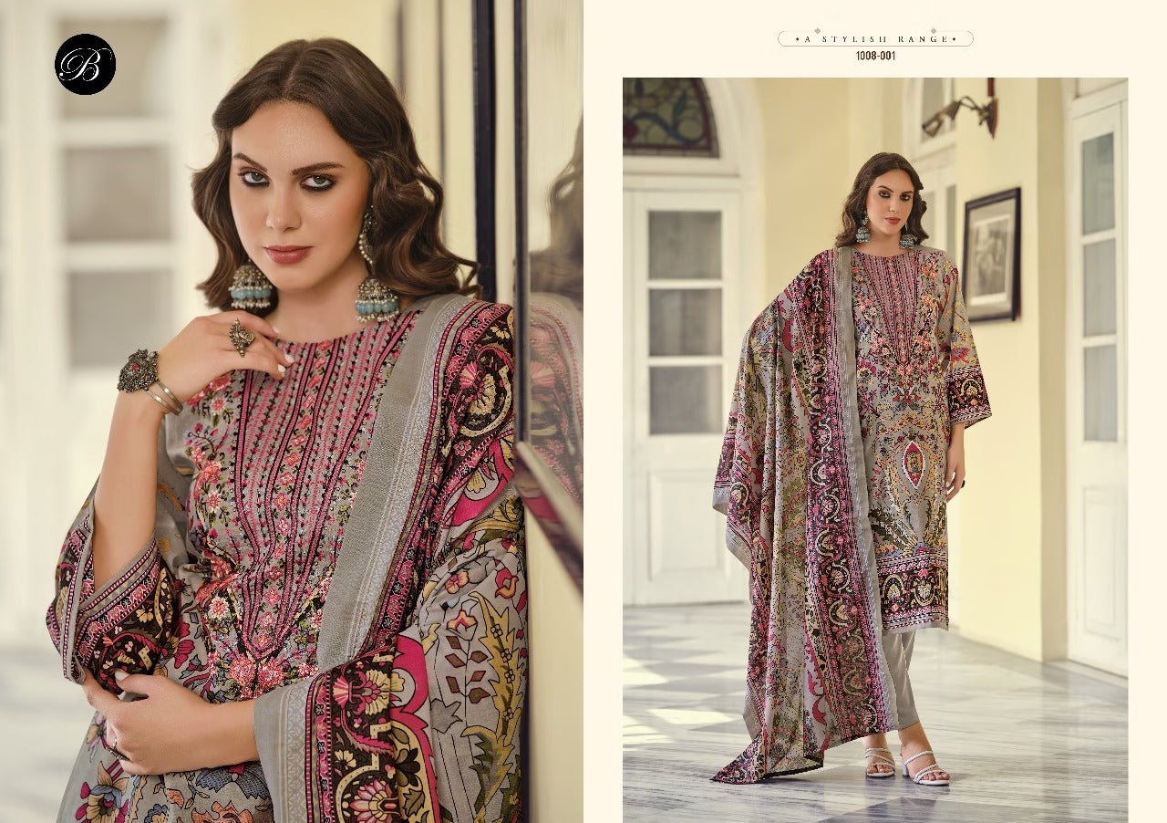 Belliza Naira Readymade Designer Suit - Heavy Lawn Stitched Salwar Kameez with Embroidery