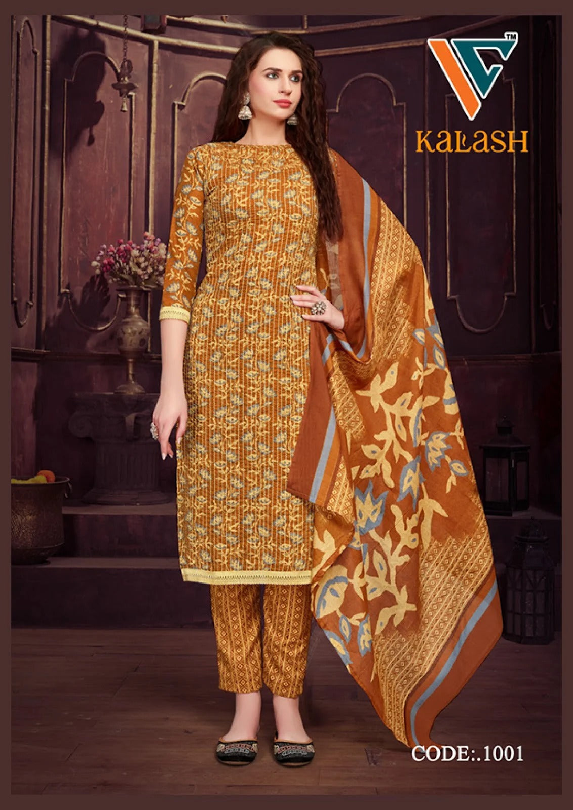 Vandana Creation - Pure Cotton Thread Work Pant Style Readymade Suits with Lace