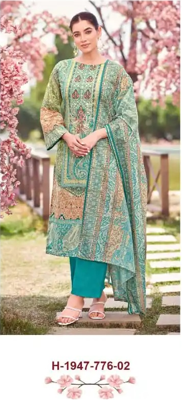Designer Suit Readymade | Pure Cambric Cotton with Embroidery