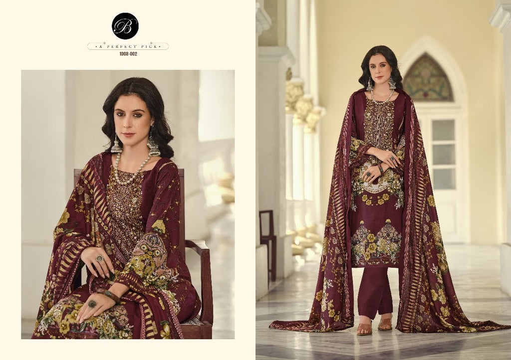 Belliza Naira Readymade Designer Suit - Heavy Lawn Stitched Salwar Kameez with Embroidery