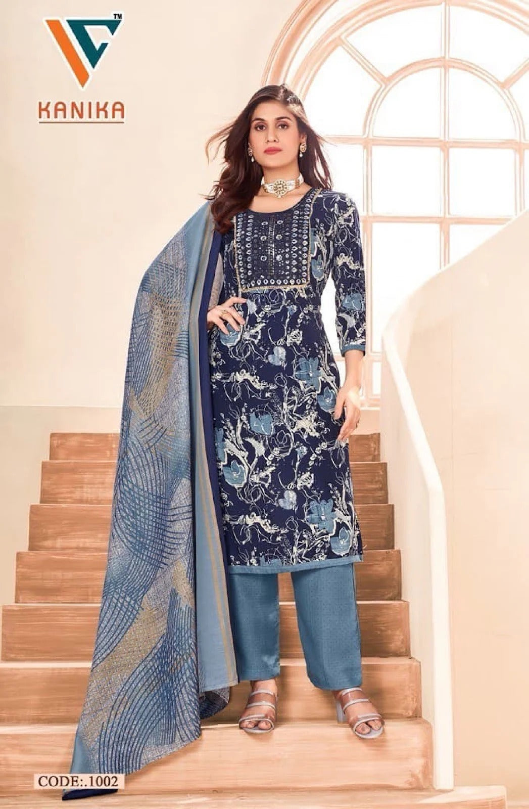 Kanika  Vandana Creation | Muslin Patch Work Pant Style Readymade Suits with Fancy Dupatta