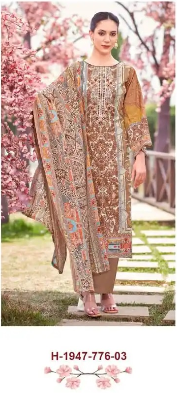 Designer Suit Readymade | Pure Cambric Cotton with Embroidery