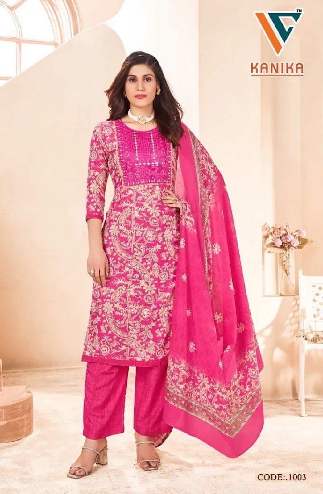 Kanika  Vandana Creation | Muslin Patch Work Pant Style Readymade Suits with Fancy Dupatta