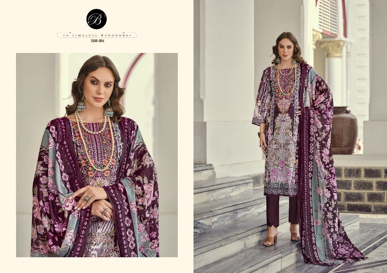 Belliza Naira Readymade Designer Suit - Heavy Lawn Stitched Salwar Kameez with Embroidery