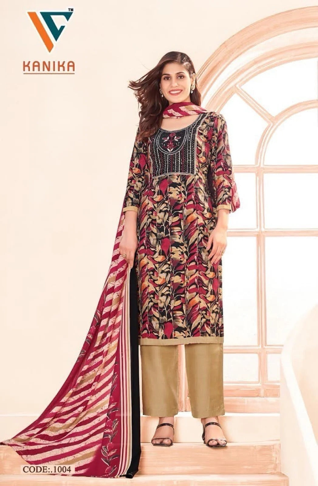 Kanika  Vandana Creation | Muslin Patch Work Pant Style Readymade Suits with Fancy Dupatta