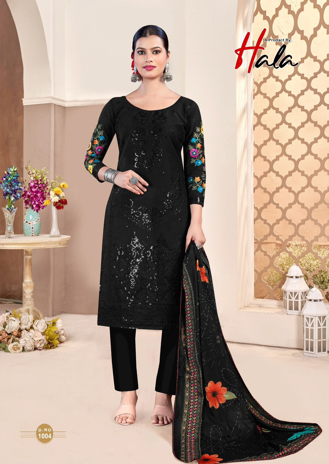 Hala Tabeer - Pure Cambric Lawn Pakistani Embroidered Dress Material with Cotton Bottom