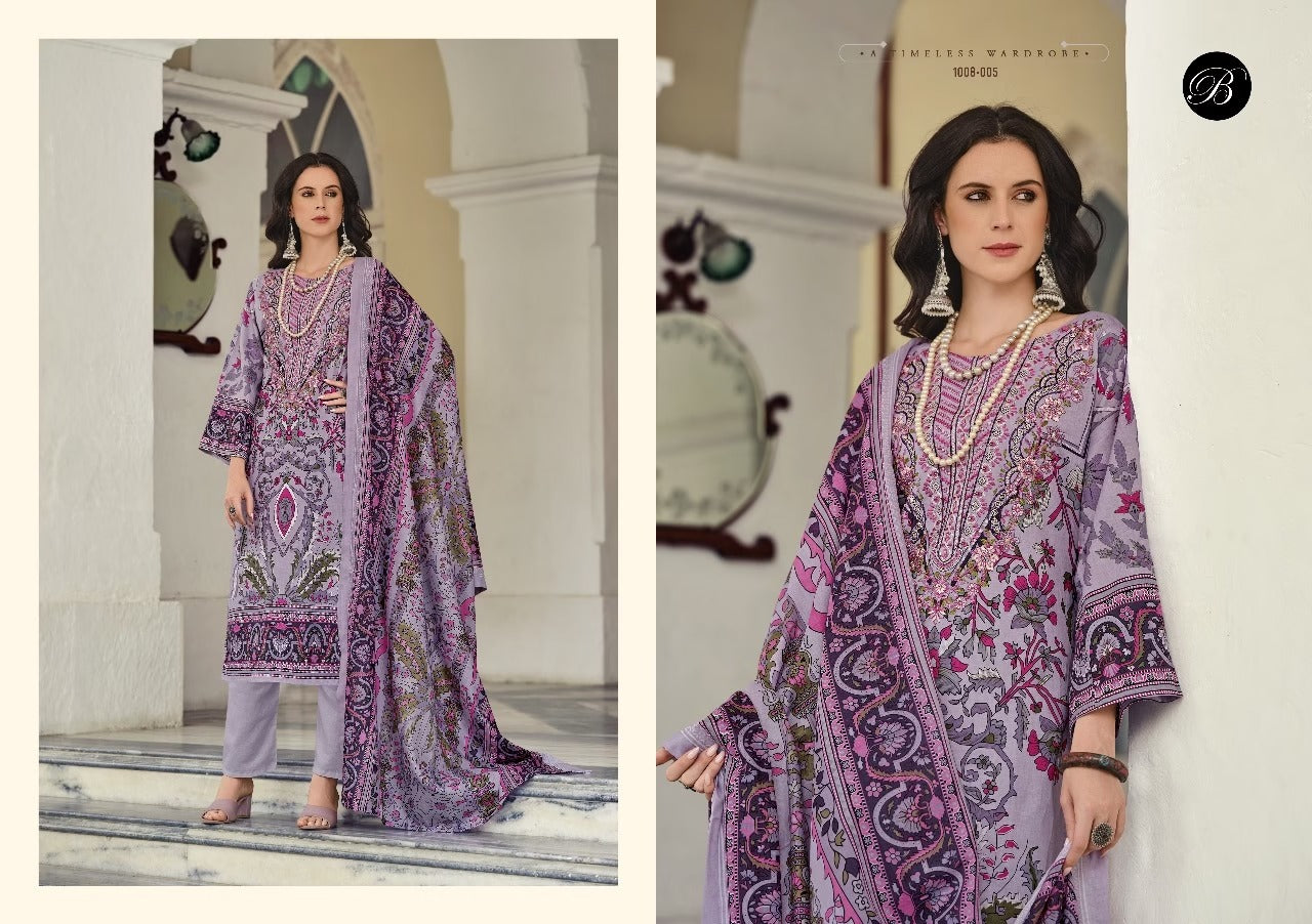 Belliza Naira Readymade Designer Suit - Heavy Lawn Stitched Salwar Kameez with Embroidery