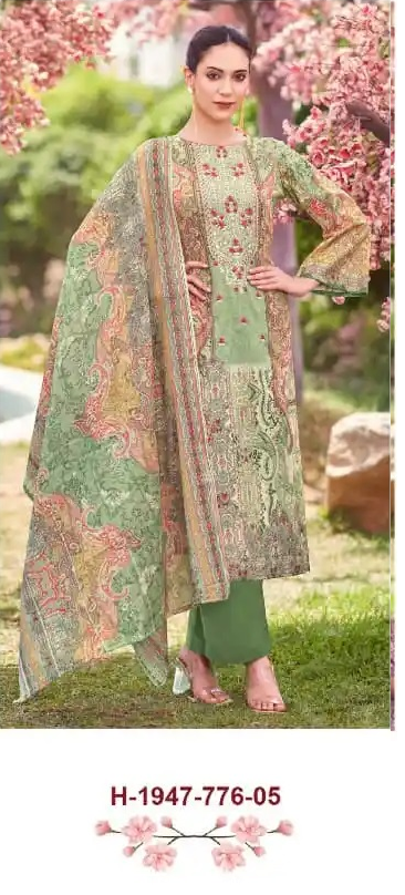 Designer Suit Readymade | Pure Cambric Cotton with Embroidery