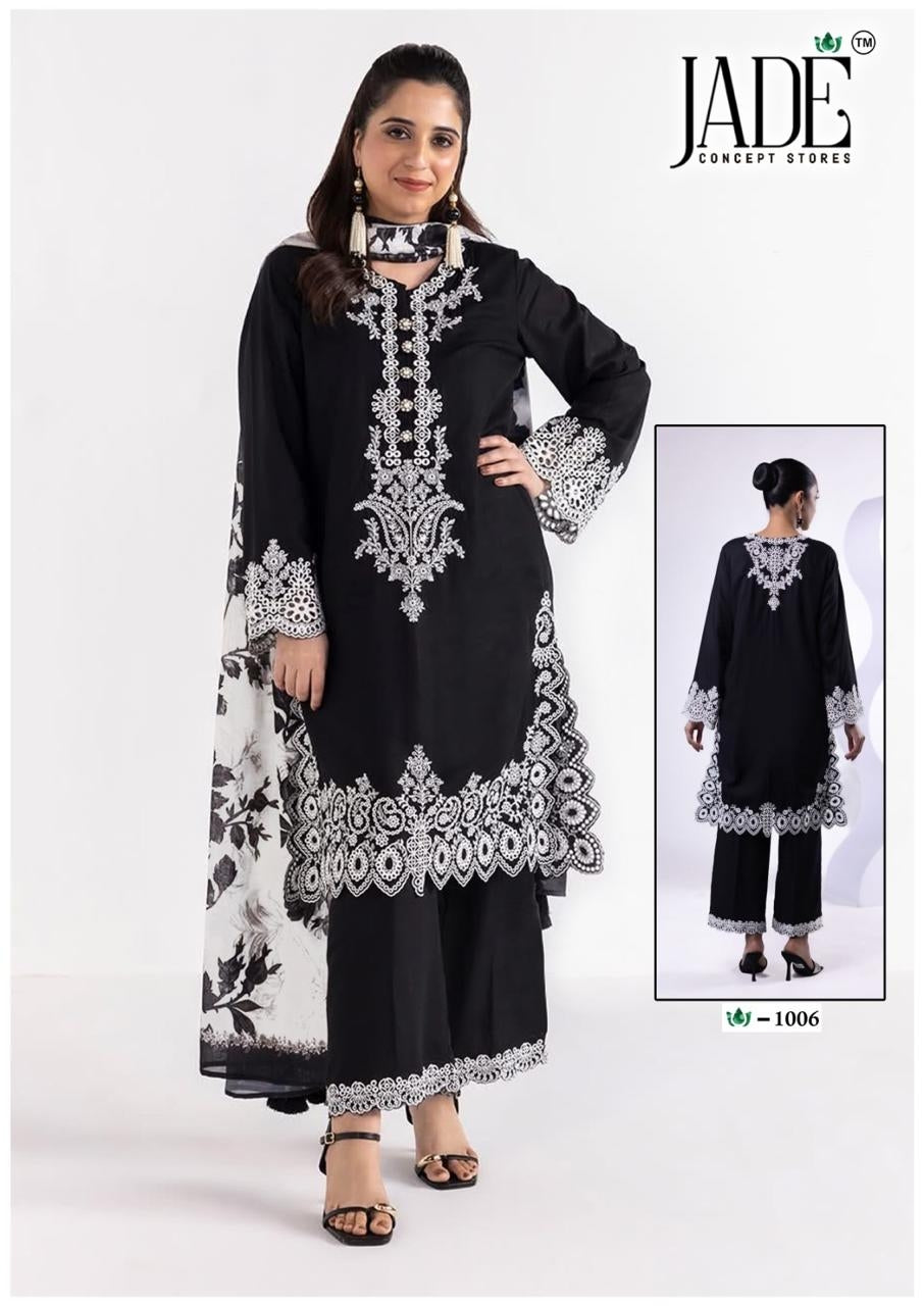 Jade Crimson - Heavy Lawn Cotton Pakistani Readymade Suit Set | Printed Salwar Kameez with Dupatta