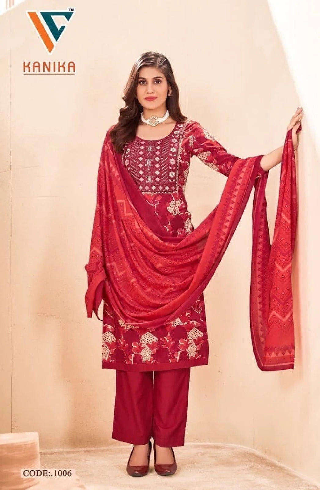 Kanika  Vandana Creation | Muslin Patch Work Pant Style Readymade Suits with Fancy Dupatta