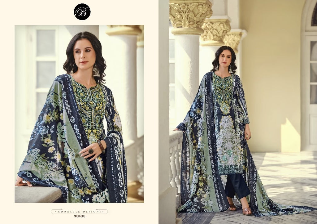 Belliza Naira Readymade Designer Suit - Heavy Lawn Stitched Salwar Kameez with Embroidery