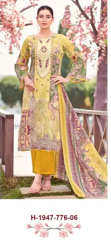 Designer Suit Readymade | Pure Cambric Cotton with Embroidery