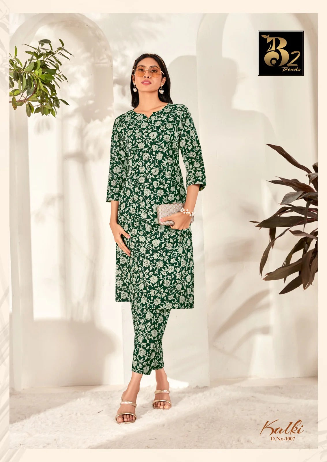 Kalki Trends  Cotton Printed Co-Ord Set for Women - Stylish Casual Wear Co-Ord
