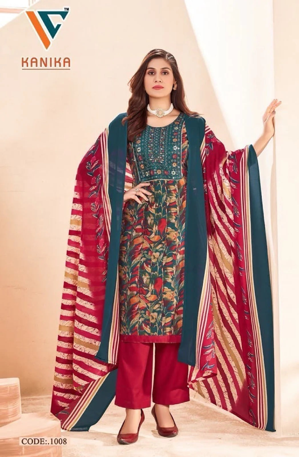 Kanika  Vandana Creation | Muslin Patch Work Pant Style Readymade Suits with Fancy Dupatta