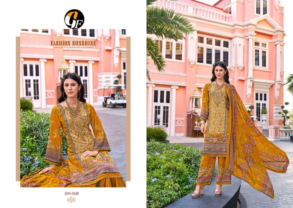 Rajwadi by GF Pakistani Plazo Suit - Pure Crepe with Heavy Handwork & Swarovski Work