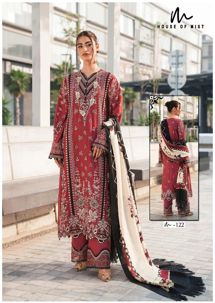 Ghazal Pure Cotton Unstitched Suit Set with Dupatta | Premium Cotton Dress Material