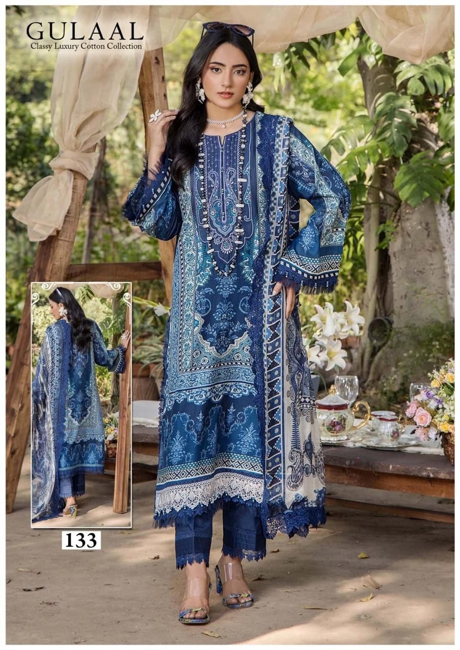 Gulaal Classy Luxury Cotton - Premium Pure Cotton Dress Material with Dupatta