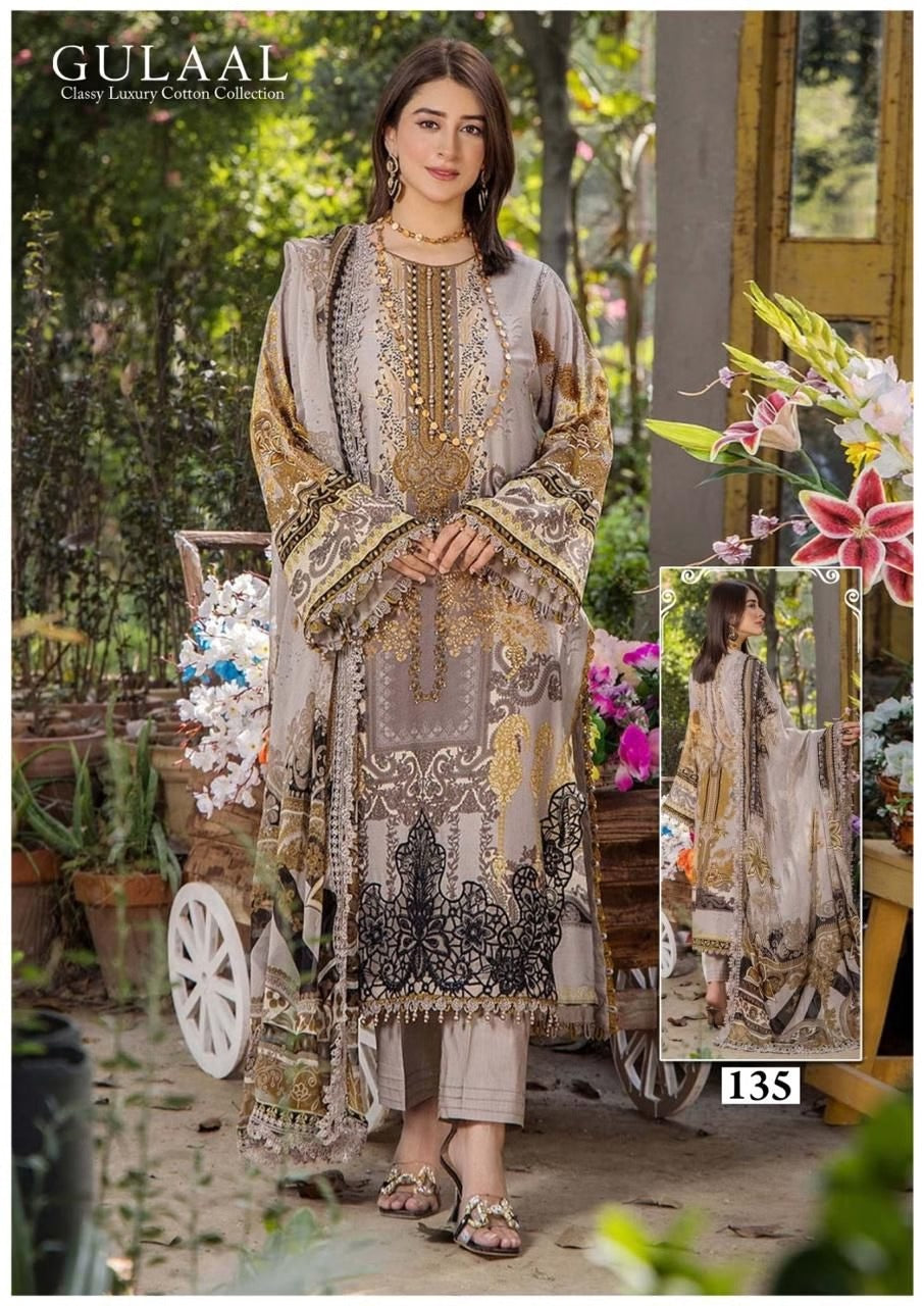 Gulaal Classy Luxury Cotton - Premium Pure Cotton Dress Material with Dupatta