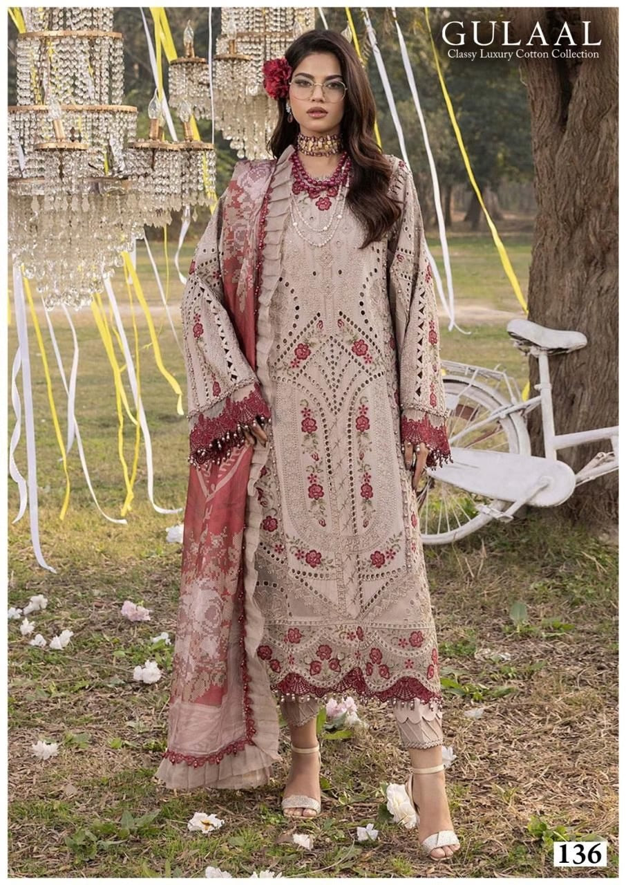 Gulaal Classy Luxury Cotton - Premium Pure Cotton Dress Material with Dupatta