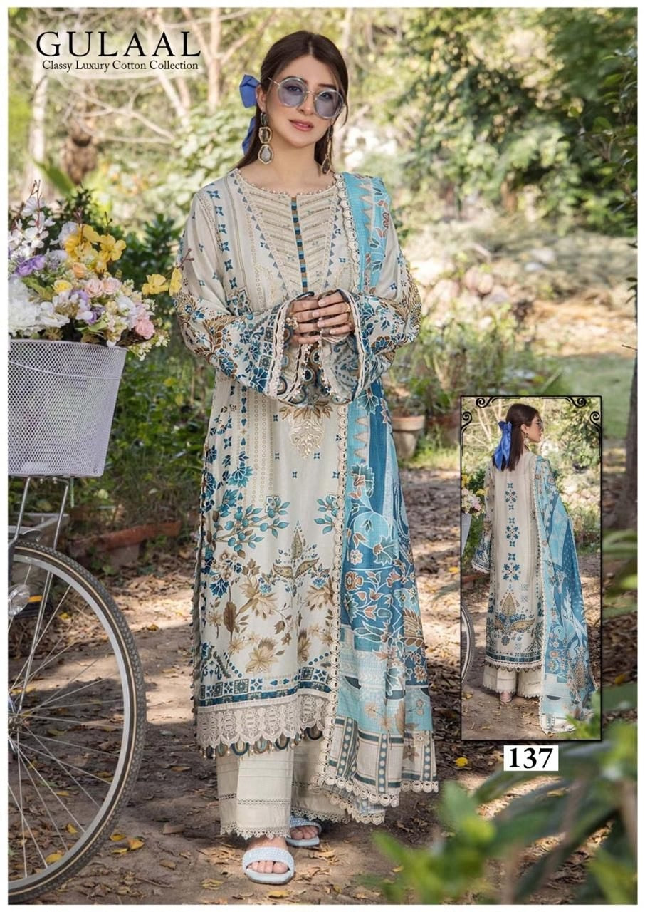 Gulaal Classy Luxury Cotton - Premium Pure Cotton Dress Material with Dupatta