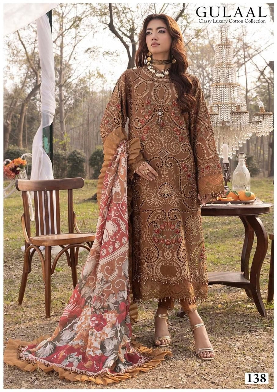 Gulaal Classy Luxury Cotton - Premium Pure Cotton Dress Material with Dupatta