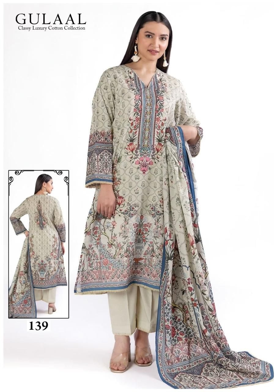 Gulaal Classy Luxury Cotton - Premium Pure Cotton Dress Material with Dupatta