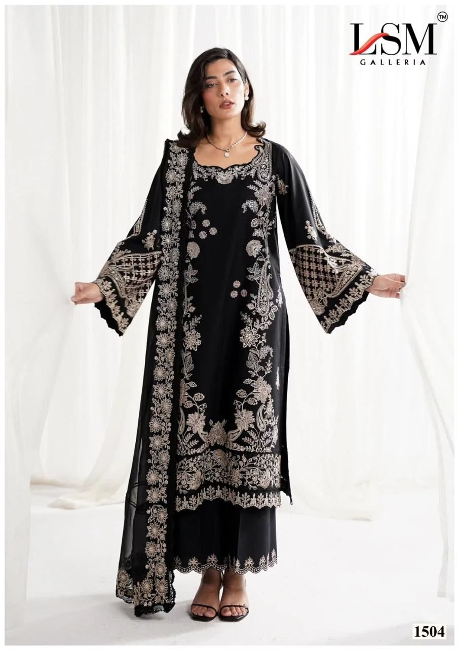 Parian Dream - Heavy Luxury Lawn Dress Material with Cotton Dupatta - Premium Unstitched Suit