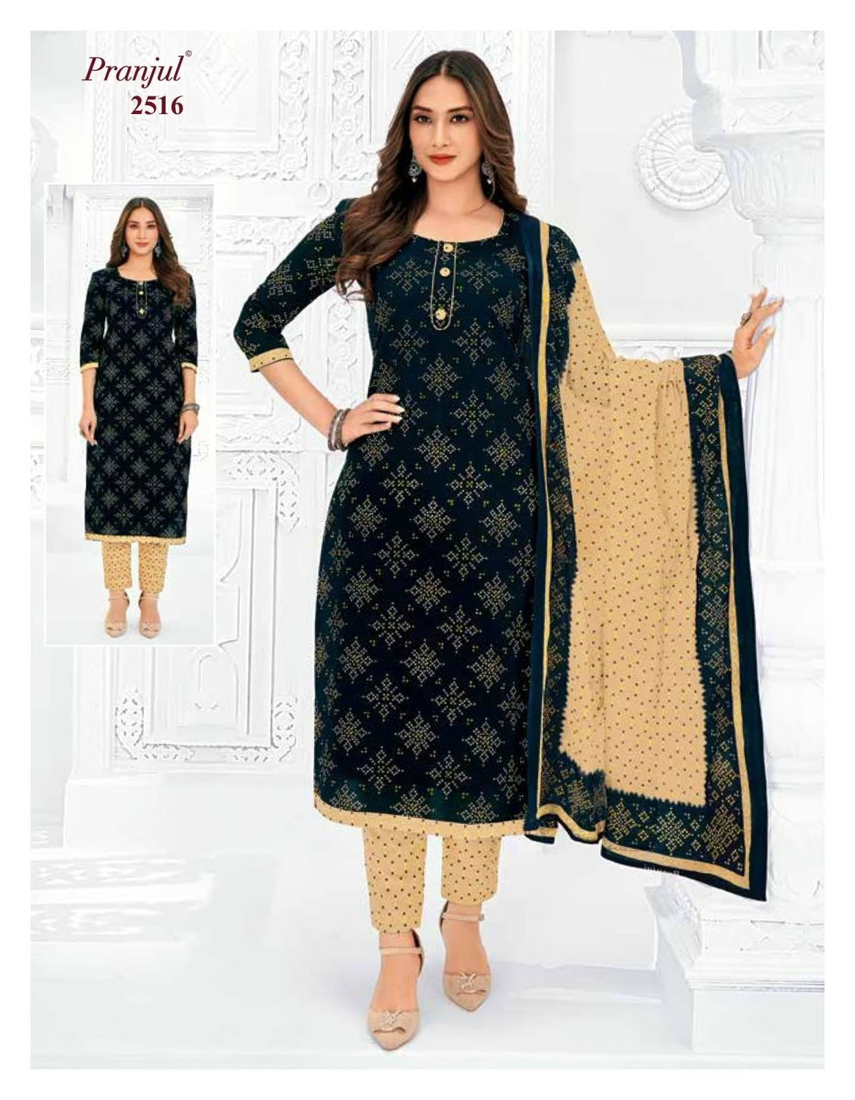 Pranjul Priyanka Readymade Suit - Kurta with Pant - Stitched Ethnic Wear
