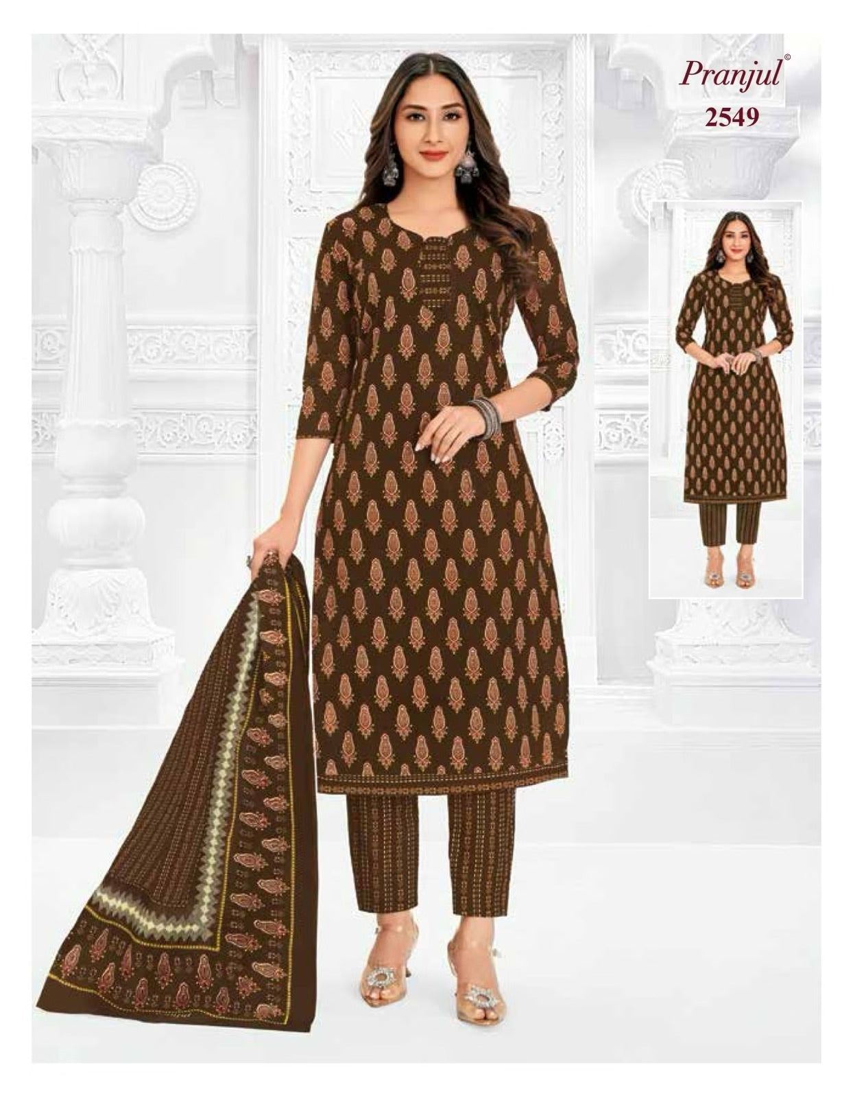 Pranjul Priyanka Cotton Readymade Suit - Ready to Wear Ethnic Dress